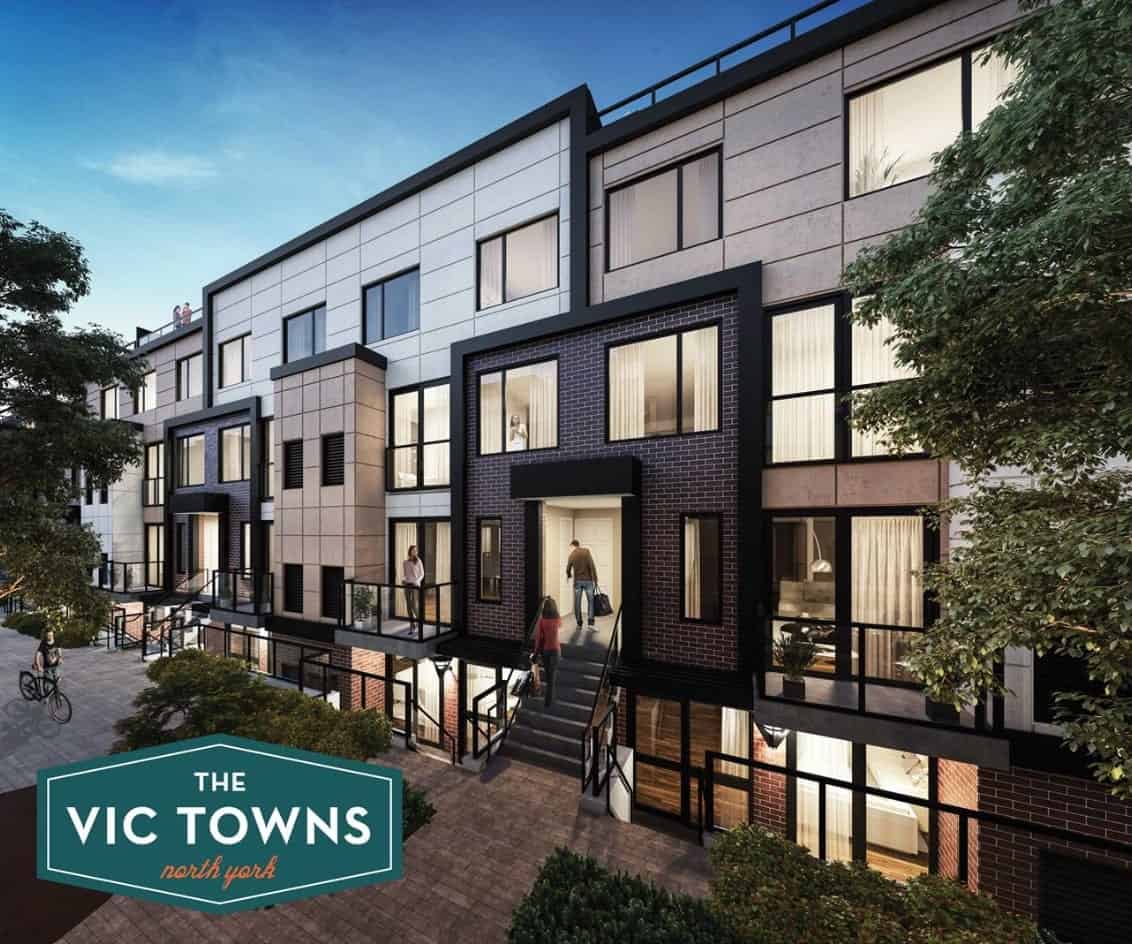 Vic Towns Exterior Ground Level Townhouse Rendering True Condos