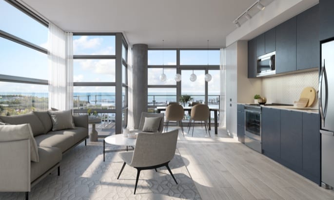 The Landing Condos Interior Suite Rendering Whitby True Condos