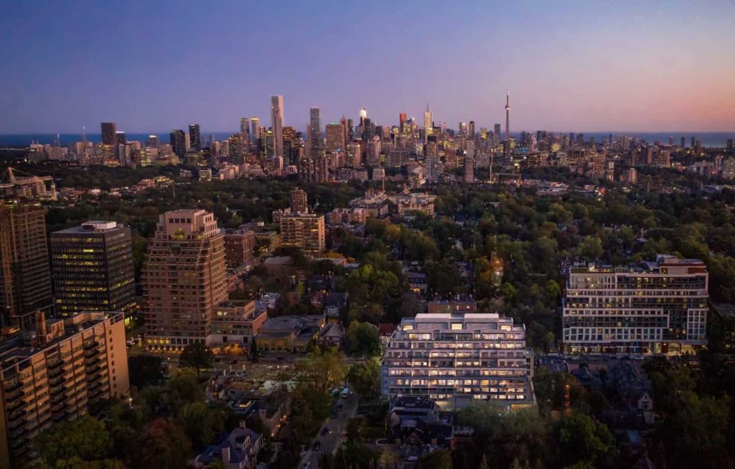 Forest Hill Private Residences Aerial View Location True Condos