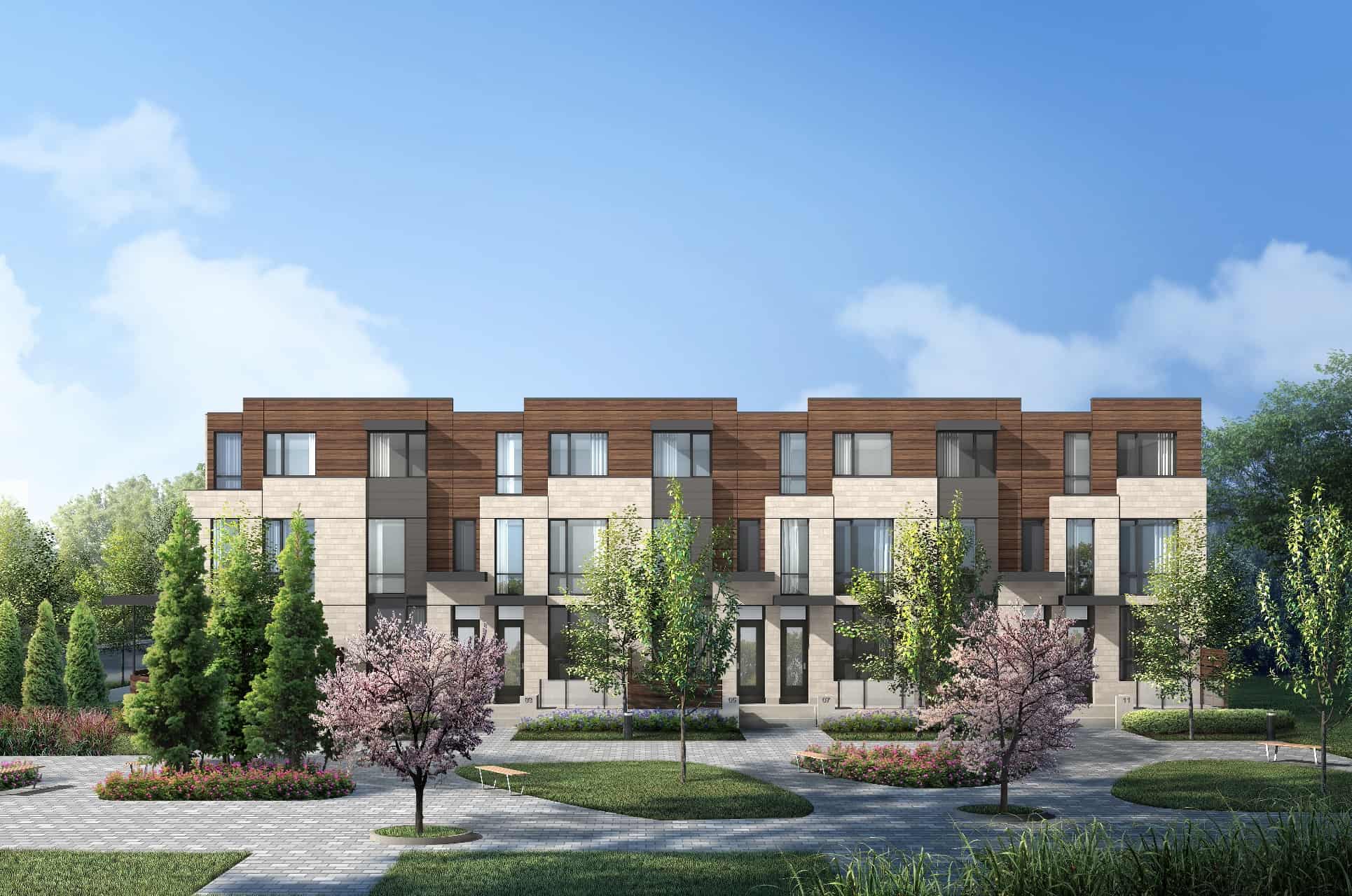 The New Lawrence Heights Townhomes Front Exterior True Condos