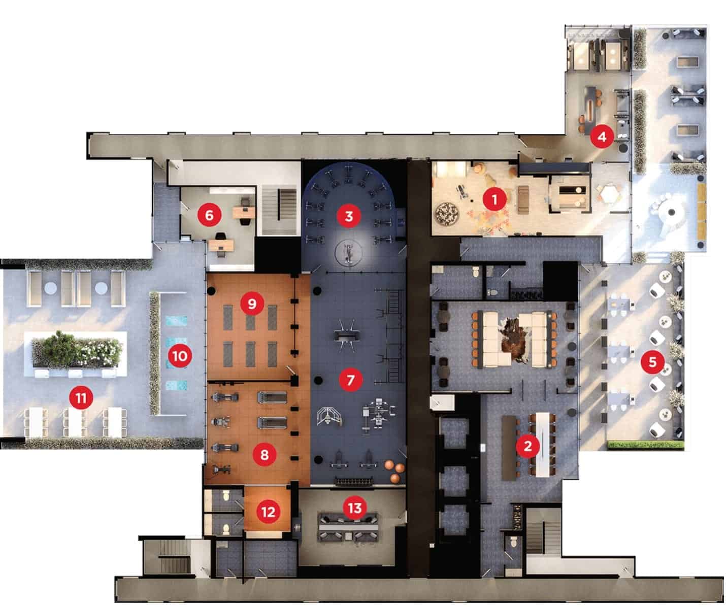 XO Condos Amenities Map