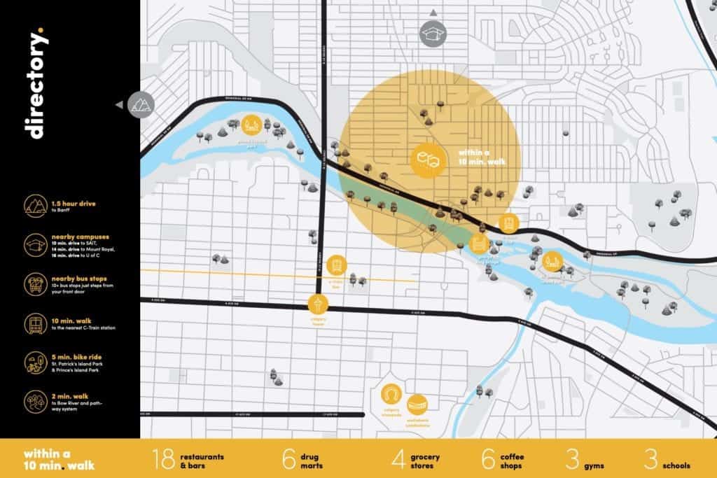 Era Condos in Calgary Map True Condos