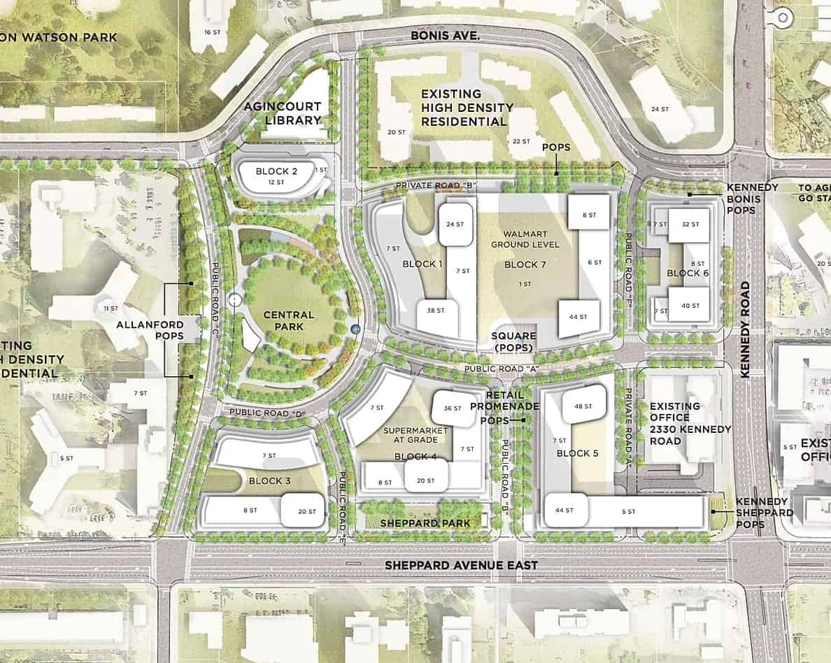 Agincourt Mall Condos Aerial Site Map True Condos