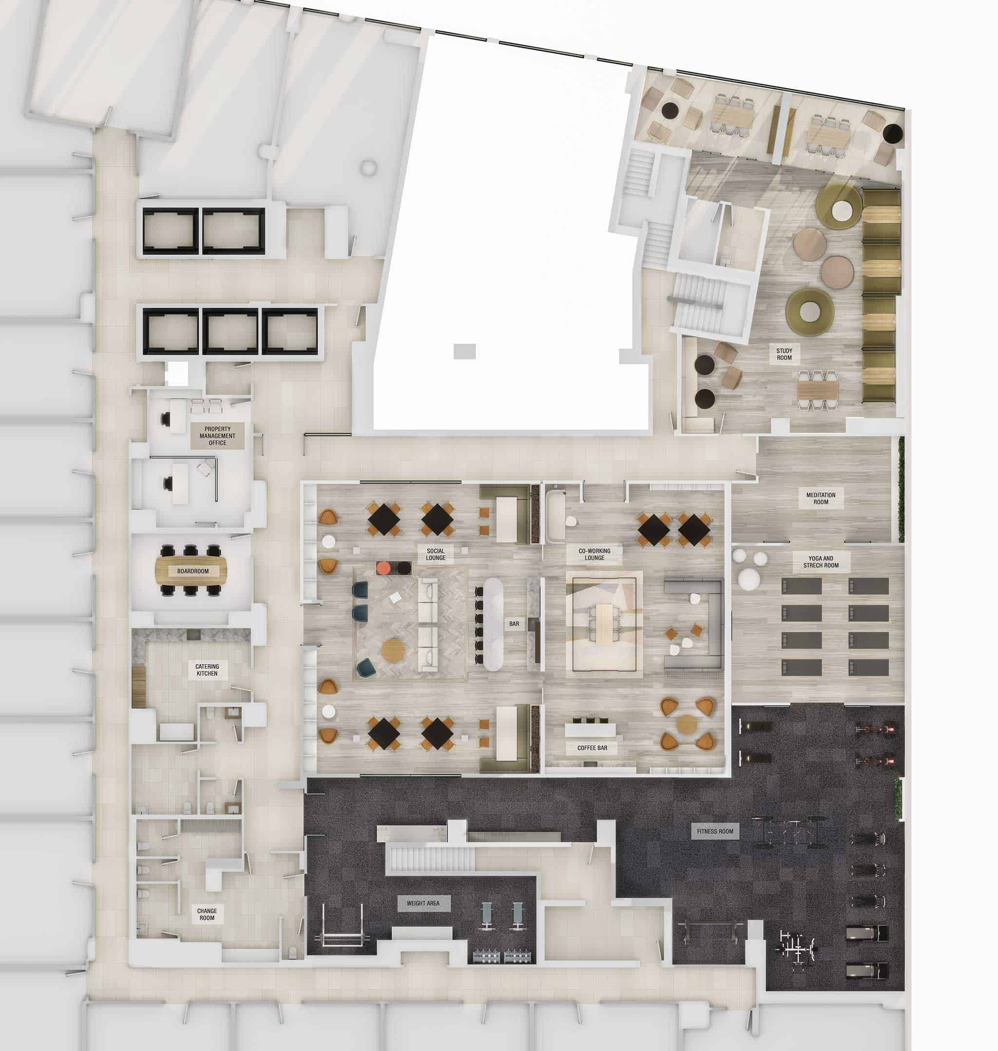 Empire Quay House Amenities Map 2nd Floor True Condos