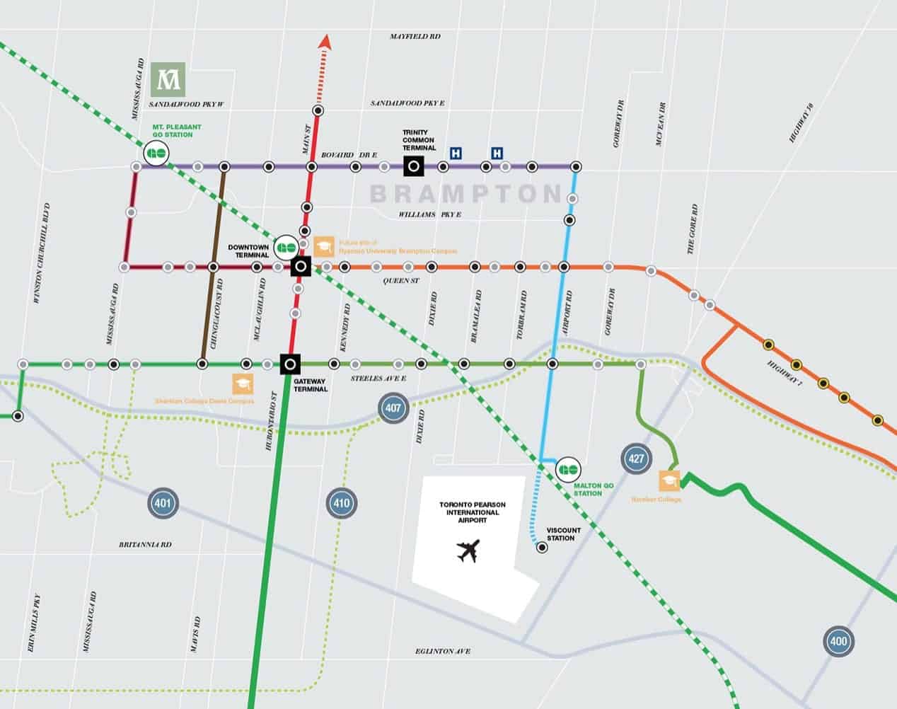 MontVert Condos Transit Map True Condos
