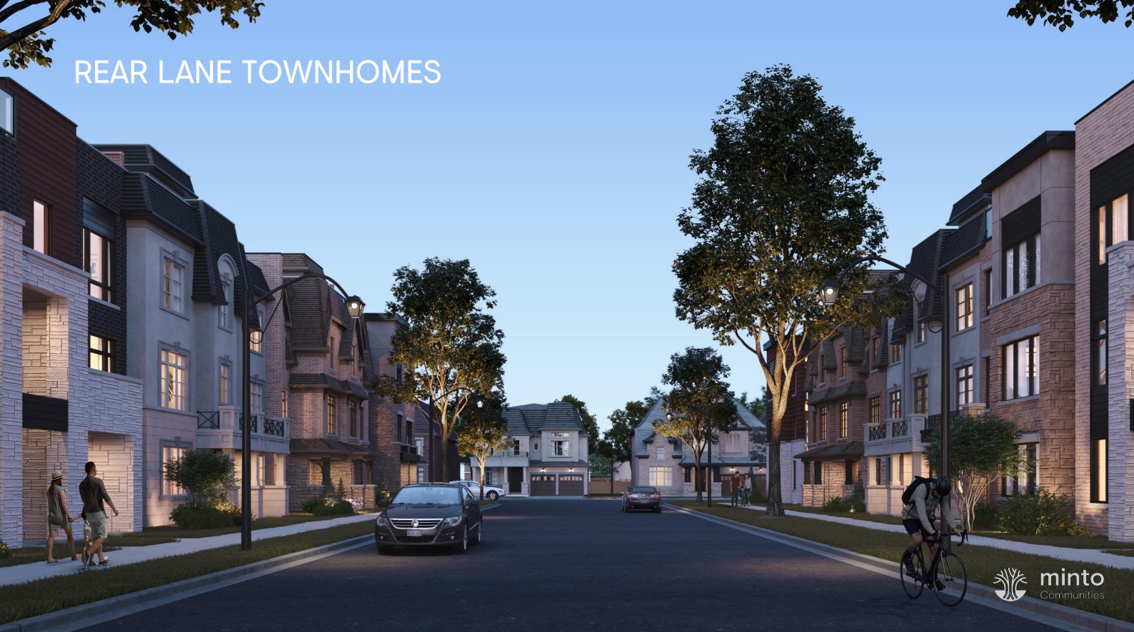 Union Village Rear Lane Townhomes Exterior Rendering True Condos