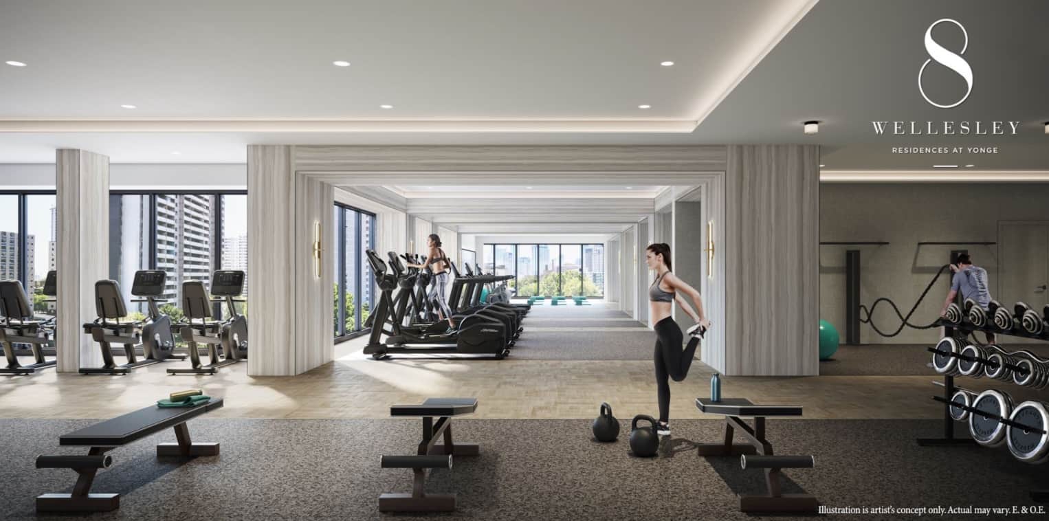 8 Wellesley Condos Amenities Fitness Gym True Condos