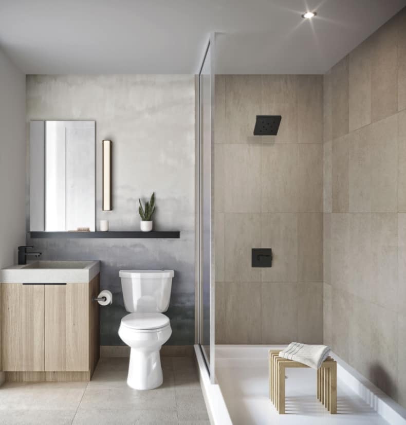 Grand Central Mimico Bathroom Rendering True Condos