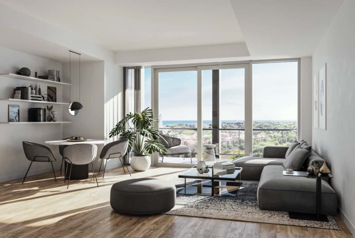 Grand Central Mimico Living Dining Rendering Image True Condos