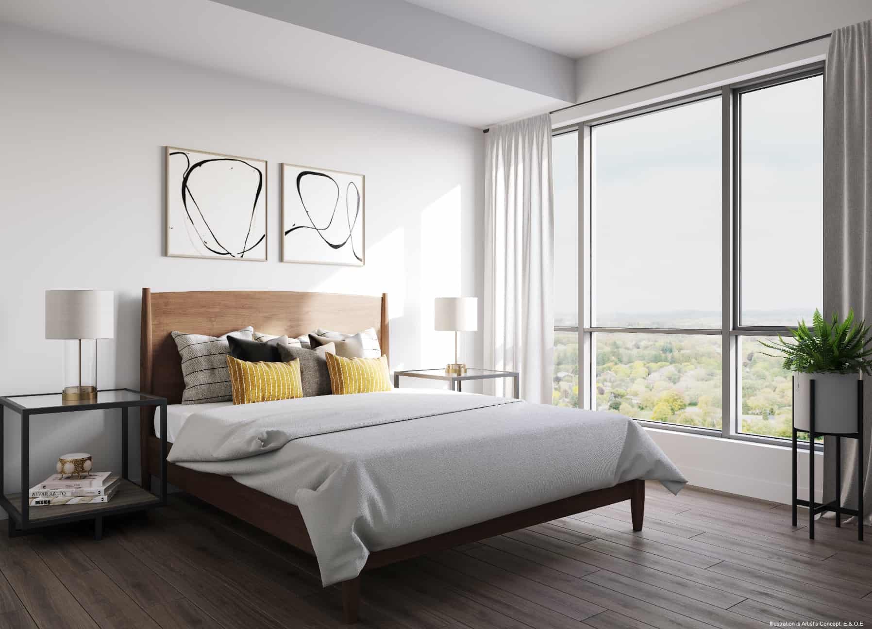 Boulevard at Thornhill Bedroom Image Rendering True Condos