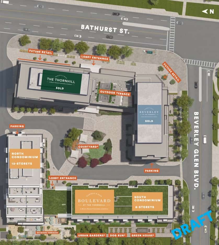 Boulevard at the Thornhill Condos Location Site Map
