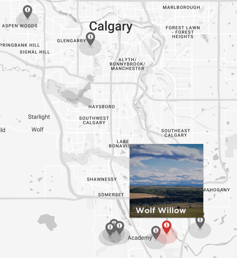 Harlow at Wolf Willow Map Location Calgary True Condos